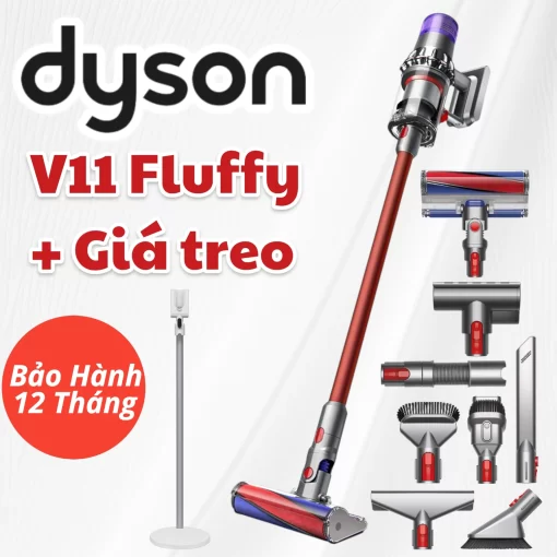 Máy hút bụi cầm tay không dây Dyson V11 Fluffy Kèm Giá Treo