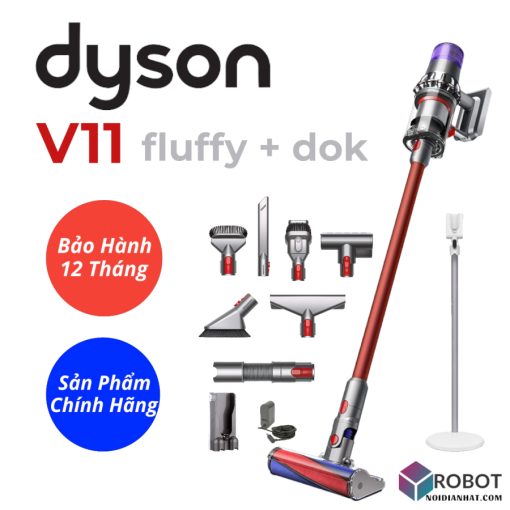Máy hút bụi cầm tay không dây Dyson V11 Fluffy Kèm Giá Treo