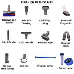 Máy hút bụi không dây Dyson DC74 Fluffy 13 Frame 1869