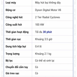 Máy hút bụi không dây Dyson V6 Animal 15 image Photoroom 1 1