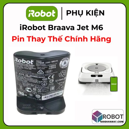 Pin iRobot Braava Jet M6 - Chính hãng new 90% - Bảo hành 3 tháng