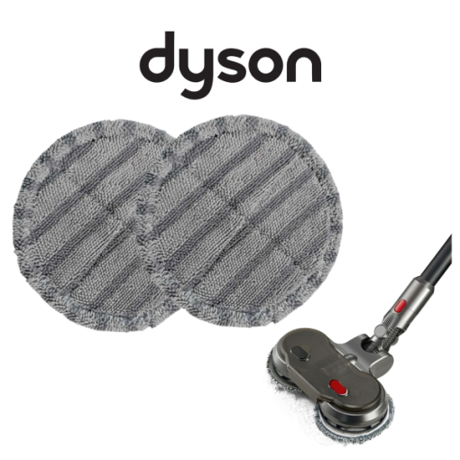 Hai miếng lau nhà siêu bền bằng sợi microfiber cho đầu lau nhà tự động Dyson