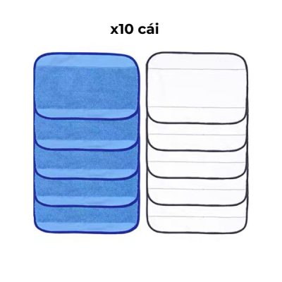 Combo 10 khăn lau khô và ướt cho iRobot Braava 380 380t 320 Mint 4200 5200 21 Frame 2655