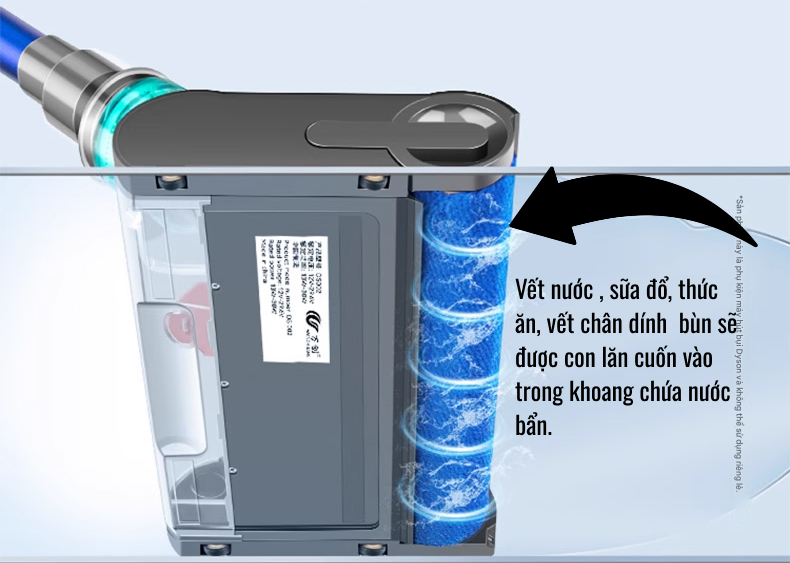 Đầu lau sàn khô ướt cho máy hút bụi Dyson V11 V15 Outsize Gen 5 20 Frame 3967