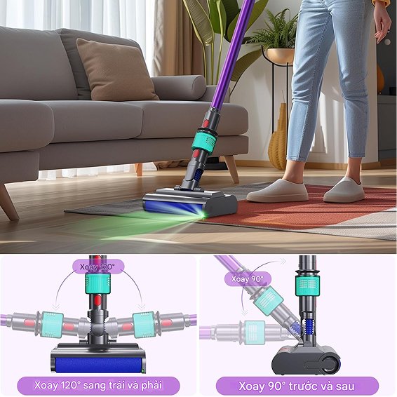 Đầu lau sàn khô ướt cho máy hút bụi Dyson V11 V15 Outsize Gen 5 24 Frame 3972 1