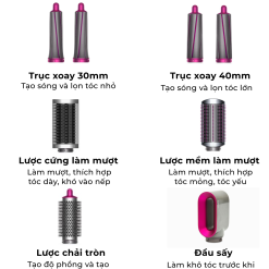 Máy Sấy Tạo Kiểu Dyson Airwrap HS01 (Nickel/Fuchsia) 8 Frame 3008