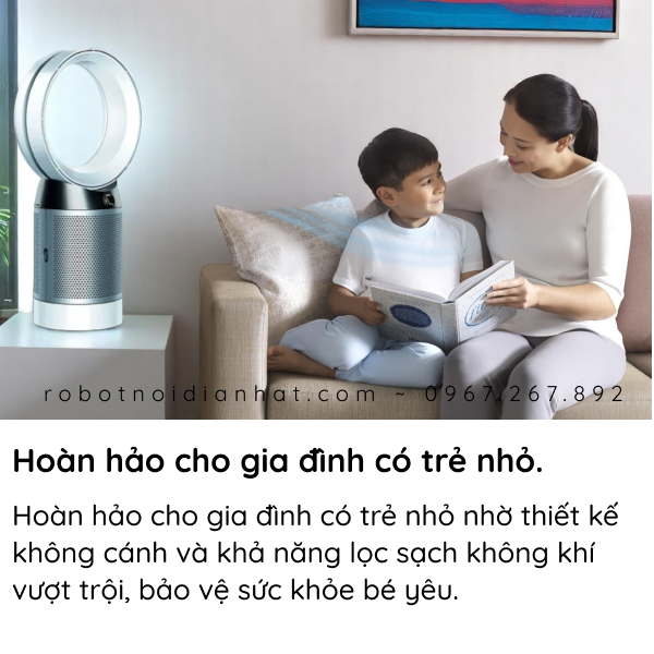 Quạt không cánh kiêm lọc Dyson DP04 Pure Cool Purifying Fan (Trắng/Bạc) 28 12 1