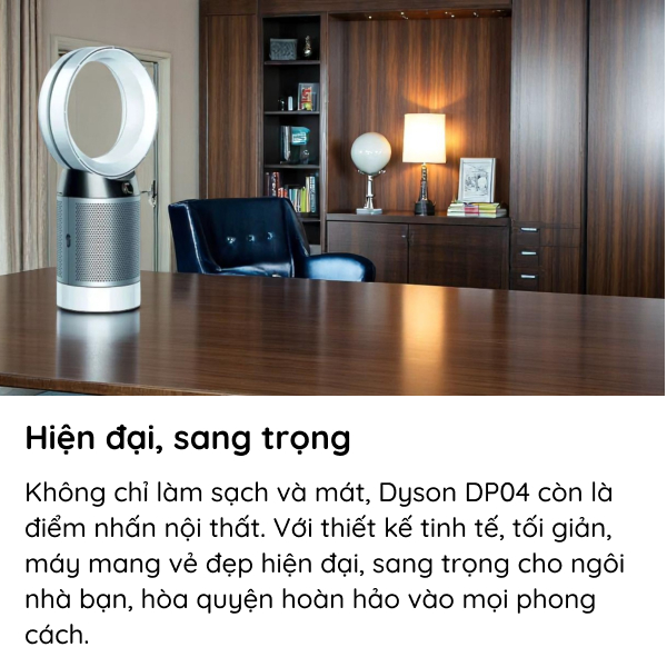 Quạt không cánh kiêm lọc Dyson DP04 Pure Cool Purifying Fan (Trắng/Bạc) 30 13 1