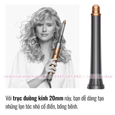 Trục uốn tóc đường kính 20mm cho máy sấy tạo kiểu tóc Dyson Airwrap (Vàng Đồng) 17 Frame 3808