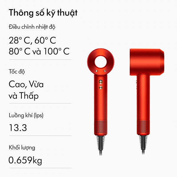 Máy sấy tóc dyson supersonic HD15 hair dryer (Cam Ánh Vàng) 16 vgv