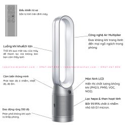 Quạt không cánh và lọc không khí Dyson TP07 (Trắng/Bạc) 15 Frame 3150