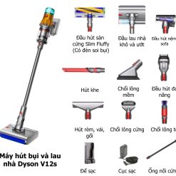 Máy hút bụi lau nhà Dyson V12s Detect Slim Submarine 13 Frame 4219