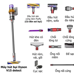 Máy hút bụi cầm tay Dyson V15 Detect Laser - Đếm Từng Hạt Bụi 14 Frame 4225 Photoroom