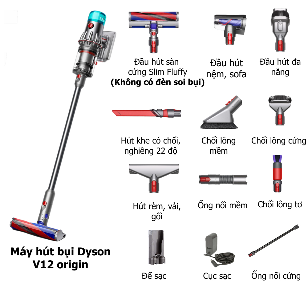 Máy hút bụi không dây Dyson V12 Origin 4 Máy hút bụi không dây Dyson V12 Origin - Ảnh 2