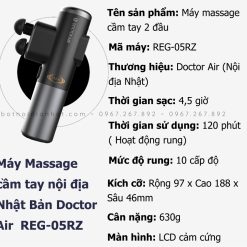 Máy massage cầm tay Doctor air hàng nội địa nhật REG-05RZ 16 Frame 4183
