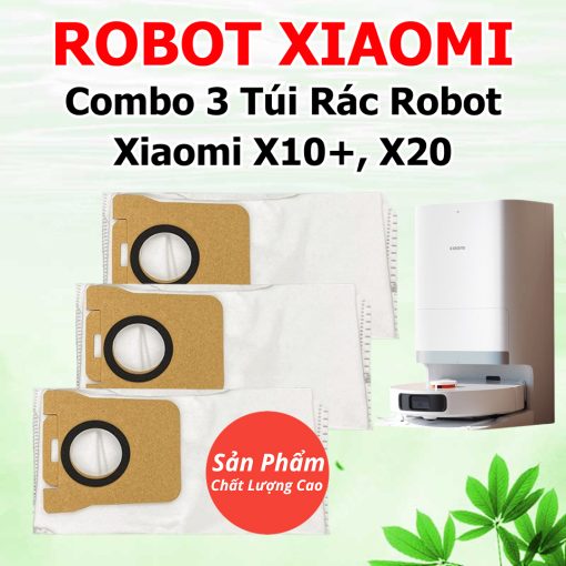 Combo 3 túi rác cho robot hút bụi Xiaomi x10+, x20