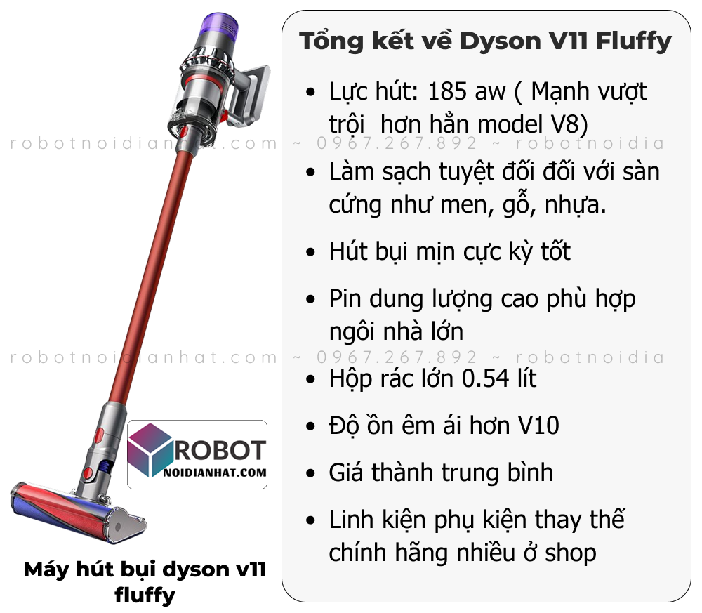 Máy hút bụi không dây Dyson V11 Fluffy - Nội Địa Nhật 12 Máy hút bụi không dây Dyson V11 Fluffy - Nội Địa Nhật - Ảnh 10