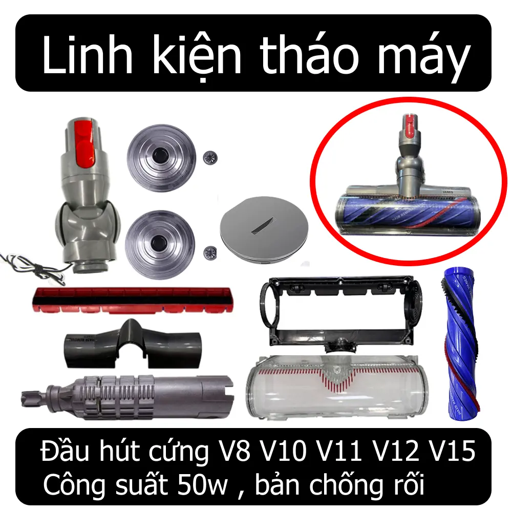 Linh kiện thay thế cho đầu quét sàn con lăn cứng Dyson V12 Motorbar Anti Tangle Squeegee 26 Linh kiện thay thế cho đầu quét sàn con lăn cứng Dyson V12 Motorbar Anti Tangle Squeegee