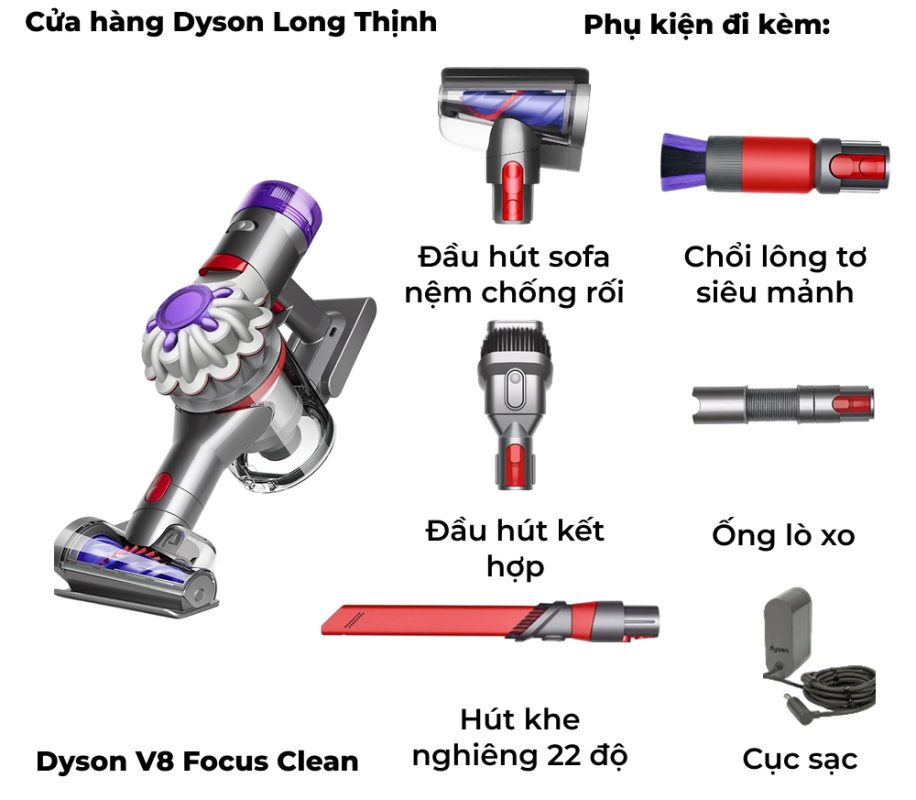 Máy hút bụi cầm tay Dyson V8 Focus Clean 23 Frame 4268 1