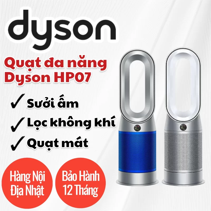 Quạt không cánh lọc không khí quạt mát quạt sưởi Dyson Pure Hot Cool HP07 20 Quạt không cánh lọc không khí quạt mát quạt sưởi Dyson Pure Hot Cool HP07