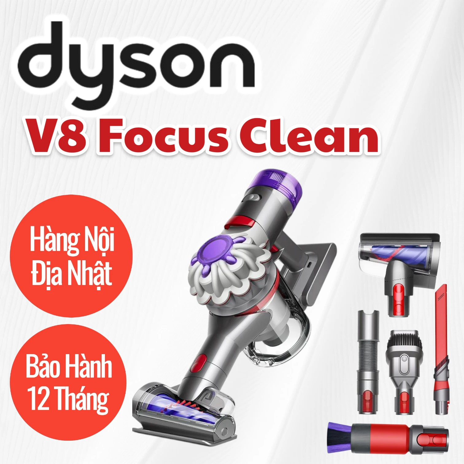 Máy hút bụi cầm tay Dyson V8 Focus Clean 3 Máy hút bụi cầm tay Dyson V8 Focus Clean