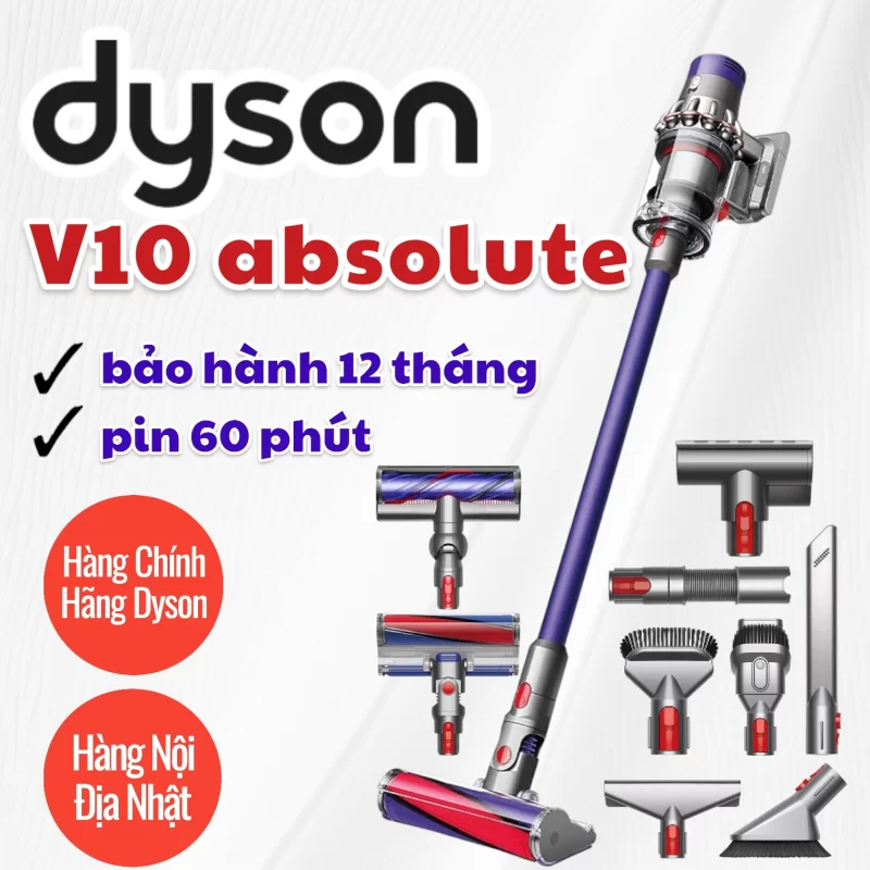 Máy Hút Bụi Không Dây Dyson V10 Absolute