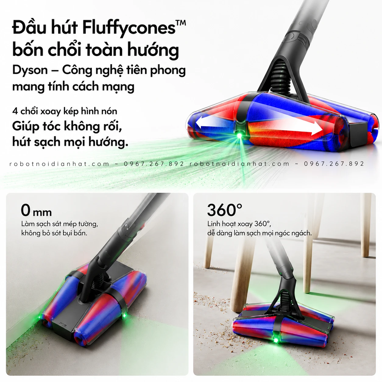Máy hút bụi Dyson PencilVac Fluffycones 8 Máy hút bụi Dyson PencilVac Fluffycones - Ảnh 7