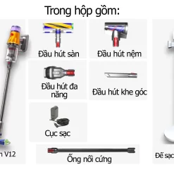 Máy hút bụi Dyson V12 Detect Slim Hàng Mới Fullbox - Ảnh 2