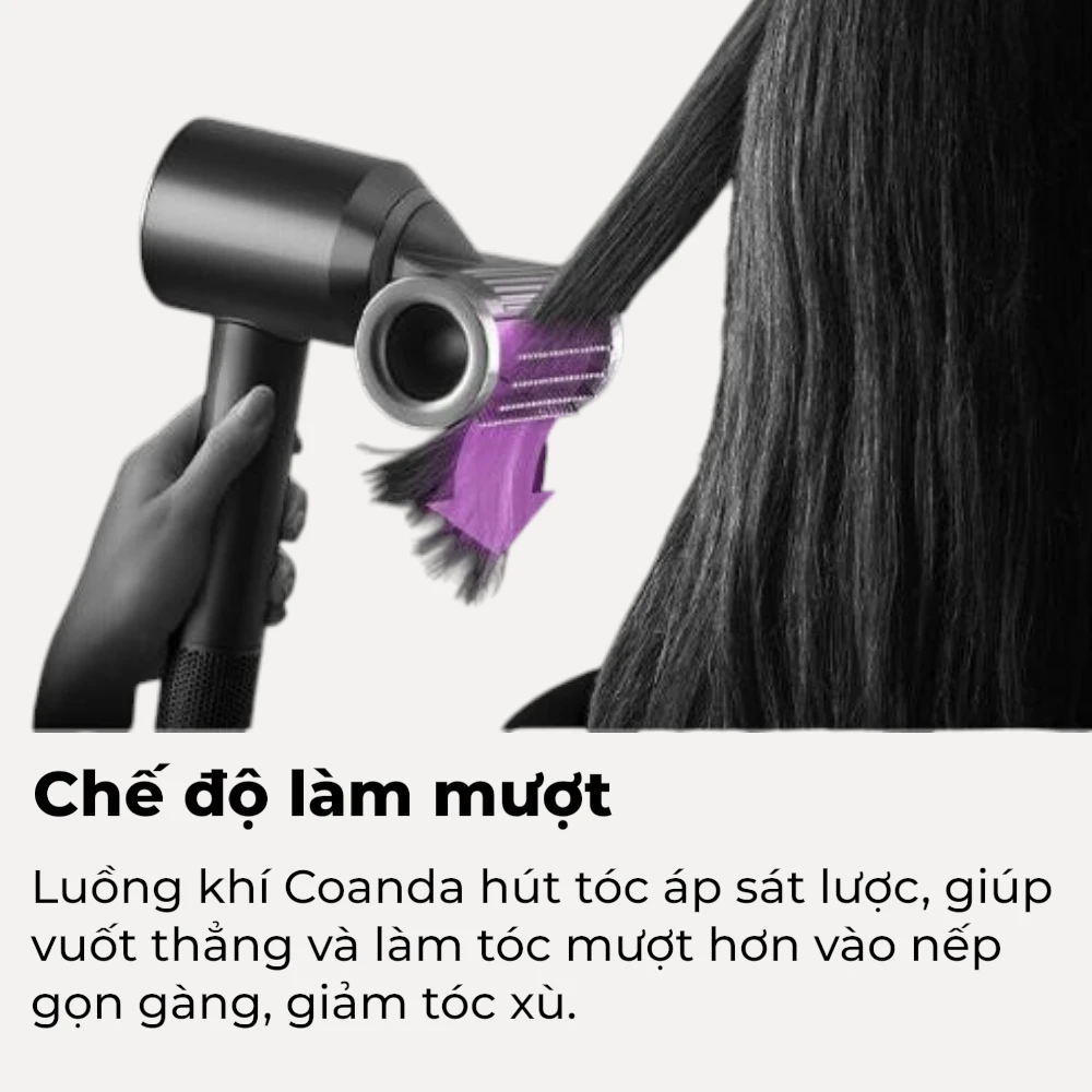 Lược duỗi mượt tóc con Flyaway Smoother cho máy sấy tóc Dyson Supersonic Travel HD19 13 white Photoroom 5
